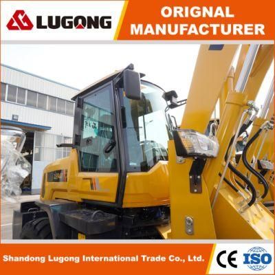 Lugong LG940 Mini Wheel Loader Yuchai Engine 4WD Hoflader with Fork for Farm