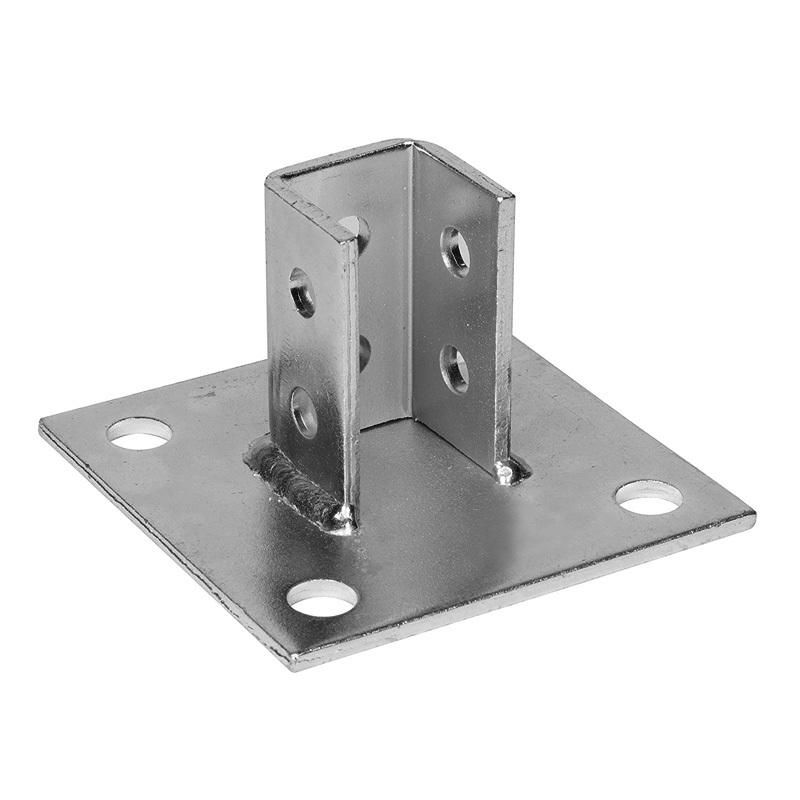 Durable Zinc Plated Square Fence Post Base