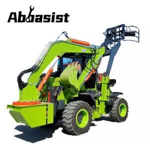 OEM CE ISO Abbasist Cheapest AL25-65 4WD Loader Agricultural Front Backhoe Retroescabadora with Hydraulic Pump