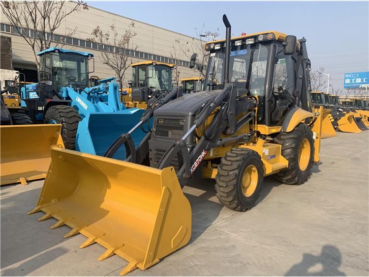 XCMG 2.5 Ton Mini Backhoe Loader Xc870HK Tractor with Backhoe and Front Loader