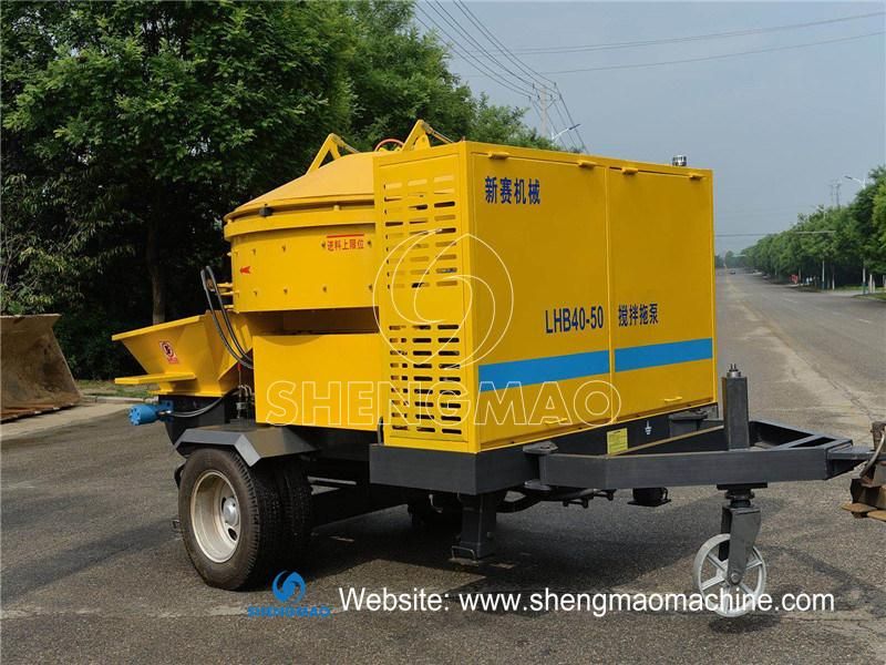 Portabel Diesel Concrete Pump with Mixer Jbs40r Concrete Mixer Pump Factory Price