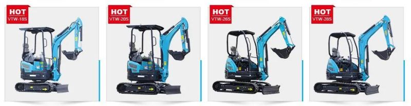 New Mini Excavator Price 2 Ton 3 Ton Garden Digging Machine Hydraulic Small Bagger Cheap Price for Sale