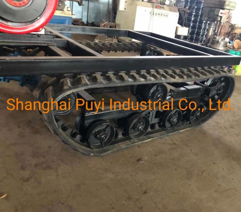Diesel Engine Drived Rubber Track System Chassi Undercarriage Carrier
