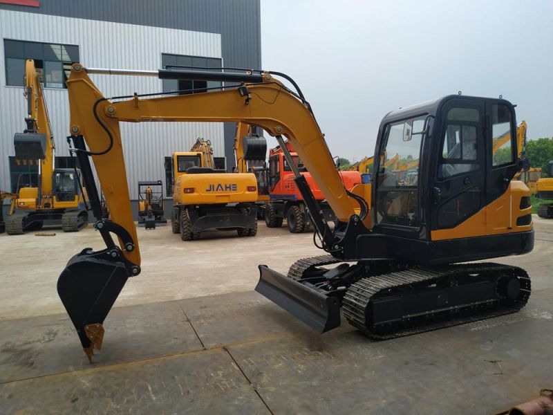 6.5 Ton Small Digger Hydraulic Crawler Excavator Mini Excavator with 0.21cbm Bucket