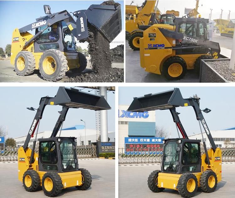 China XCMG Official Xt760 1 Ton Skid Steer Loader Mini Loader for Sale