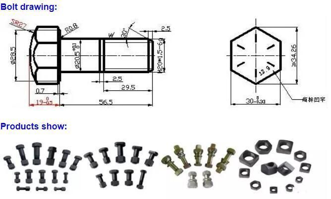 Ec480 Excavator Track Bolt and Nut