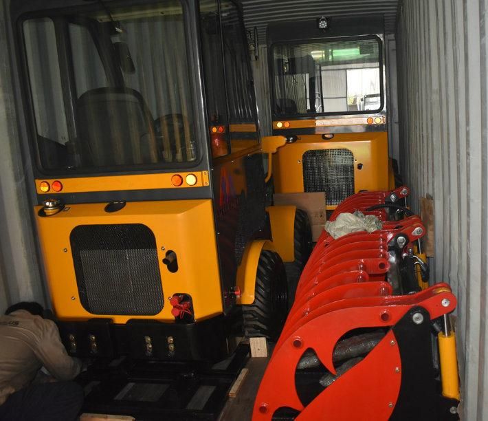 1.5ton Timber Log Clamp Wheel Loader for Trailer