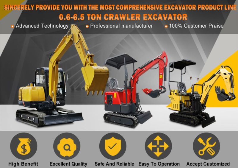 Cheap Smart Operation New Mini Excavator Small Hydraulic Excavator Machine Micro Trench Digger with Attachments for Sale 1 Ton 1.5 Ton 2 Ton 2.5 Ton 3 Ton