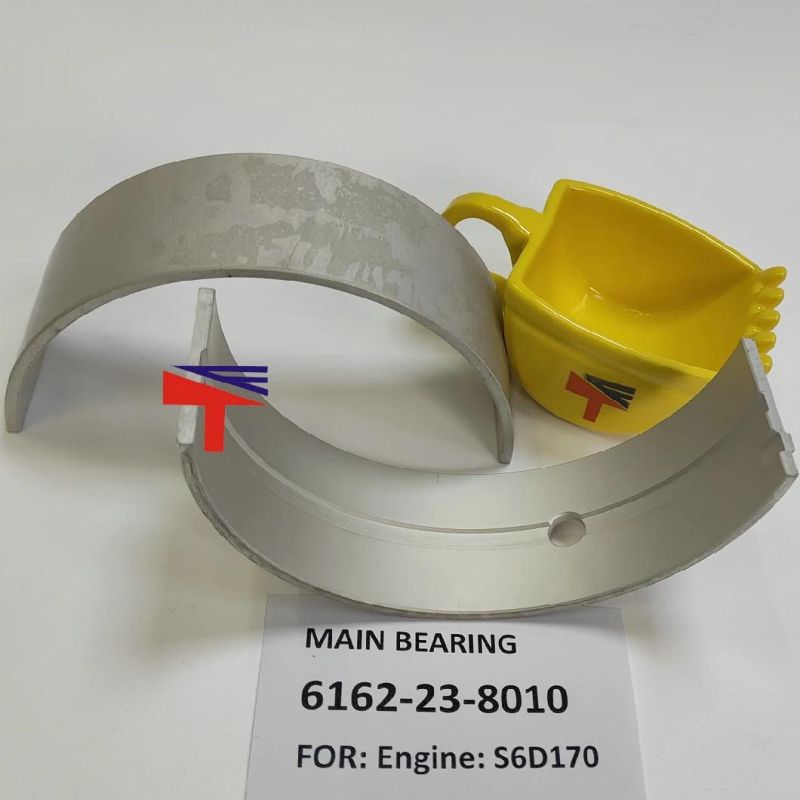 Machinery Engine Main Bearing 6162-23-8010 for Engine S6d170 Wheel Loader Wa600 Buildozer D375