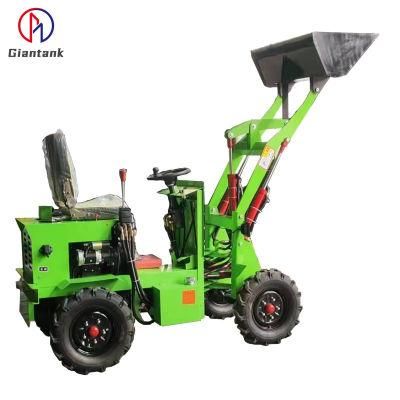 Cheap Price Used for Farm Garden Agricultural Compact Loader 400kg 0.4 Ton Rated Load Small Shovel Machine Mini Wheel Loader