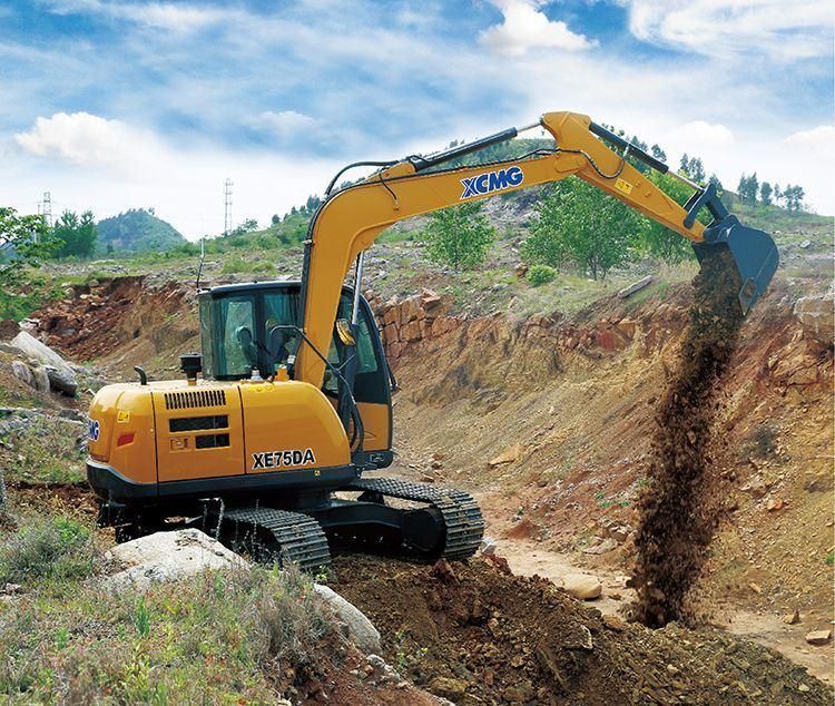 XCMG Brand New Xe75D 7 Ton Excavator Machines Cheap Crawler Excavator Mini Prices for Sale