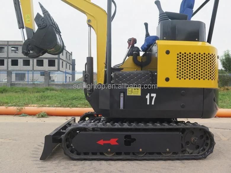 China Mini Digger Mini Bagger Shandong Ht17 Excavator Mini Agriculture Excavator Track for Sale