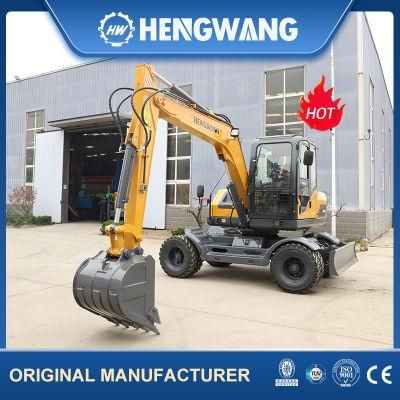 0.28m3 Backet Capacity Excavator 8 Ton Wheel Excavators for Best Sale
