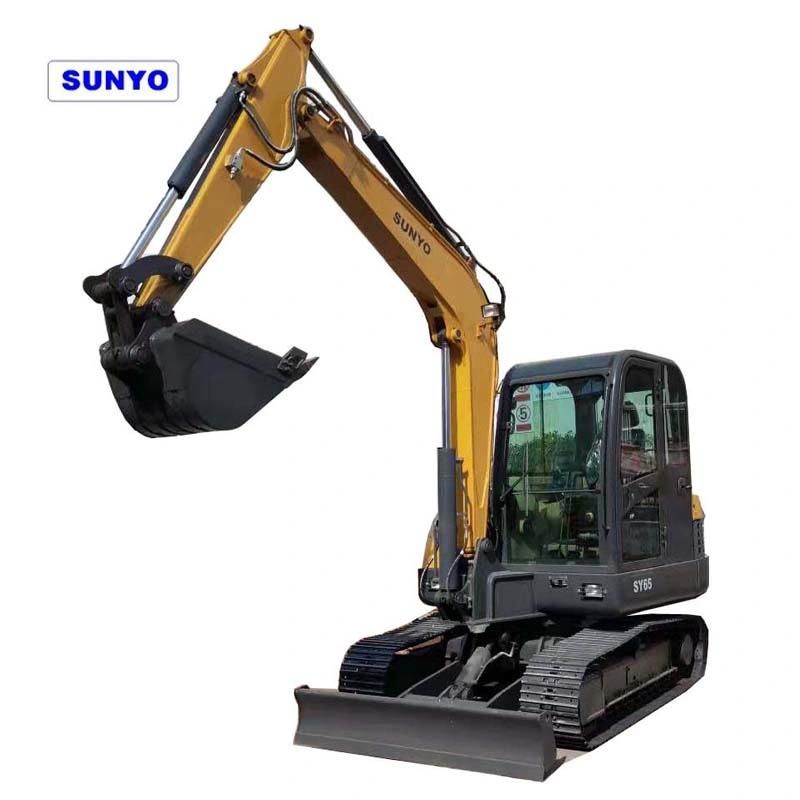 Wheel Type Sy65 Model Sunyo Mini Excavator Is Hydraulic Excavator as Mini Loader, Crawler Excavator