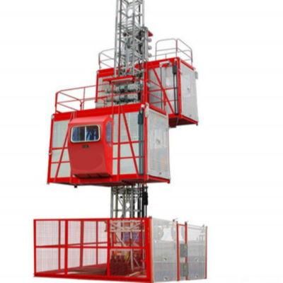 2t Double Cages Construction Tower Hoist