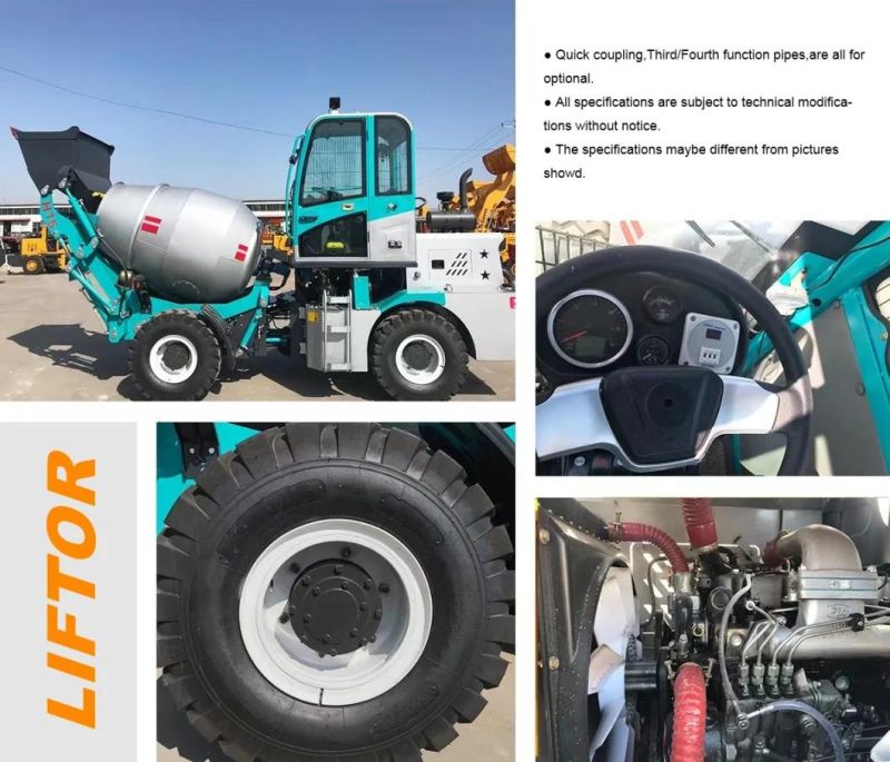 Profefessional Self Loading Portable Concrete and Mixer Self Load Cement Mixer Mini Truck Automatic Cement Mixer