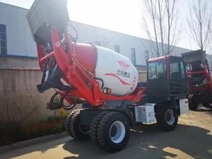 Mobile Self-Loading Concrete Mixer Truck for Construction Projection