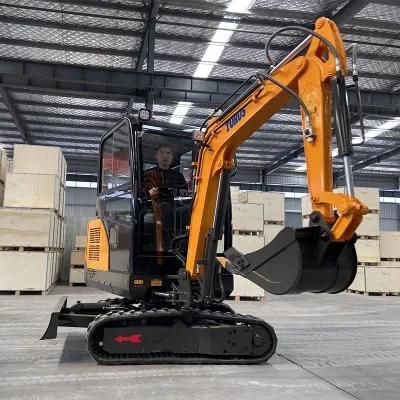CE/EPA China Crawler Excavator 2 Ton Multifunction Farm Garden Use Hydraulic Crawler Excavator Engineering