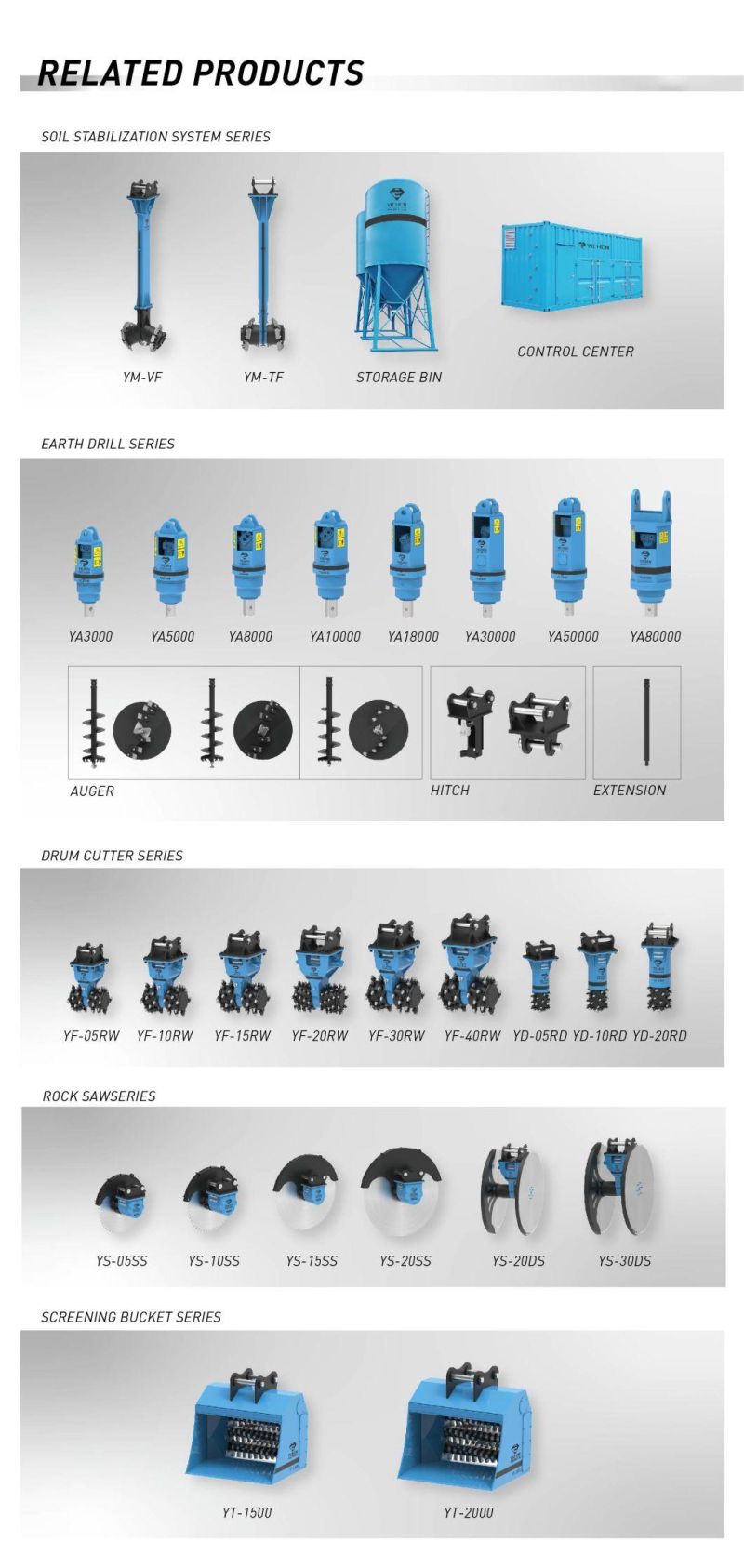 Yichen Crusher Bucket Excavator Crusher Bucket for Excavator Starting From 40t Construction Waste Crushing