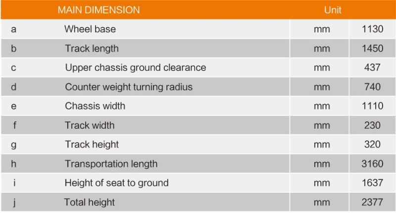 Xn16 Mini Backhoe Crawler Excavator 1600kgs Manufacturer