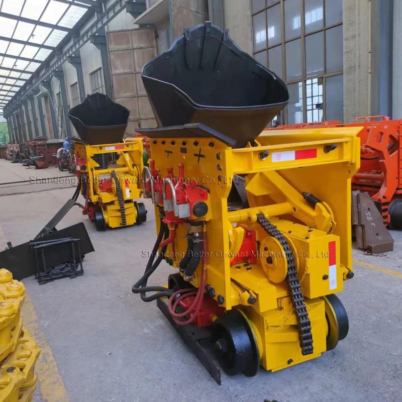 Zq-26 Underground Mining Tunnel Air Driven Rail Wheel Bucket Mucking Rock Ore Loading Machine with CE Certification