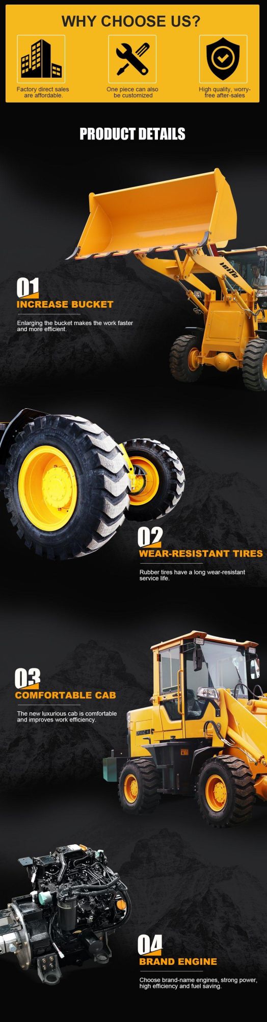 Loading 0.8-5 Ton Thick Steel Plate Cheap Telescopic Front End Wheel Loaders Mini Loader Price