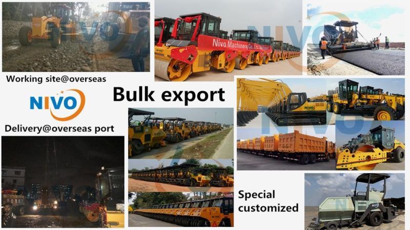 Nivo Full Hydraulic Double Steel Drum Vibratory Roller 12ton Operating Weight Road Roller with Cabin Air Conditioner