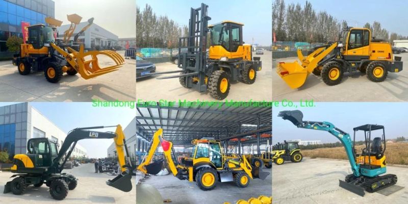 1.6t Compact Hydraulic Multifunctional Construction Machinery Wheel Loader Mini Loader for Construction, Farm and Garden