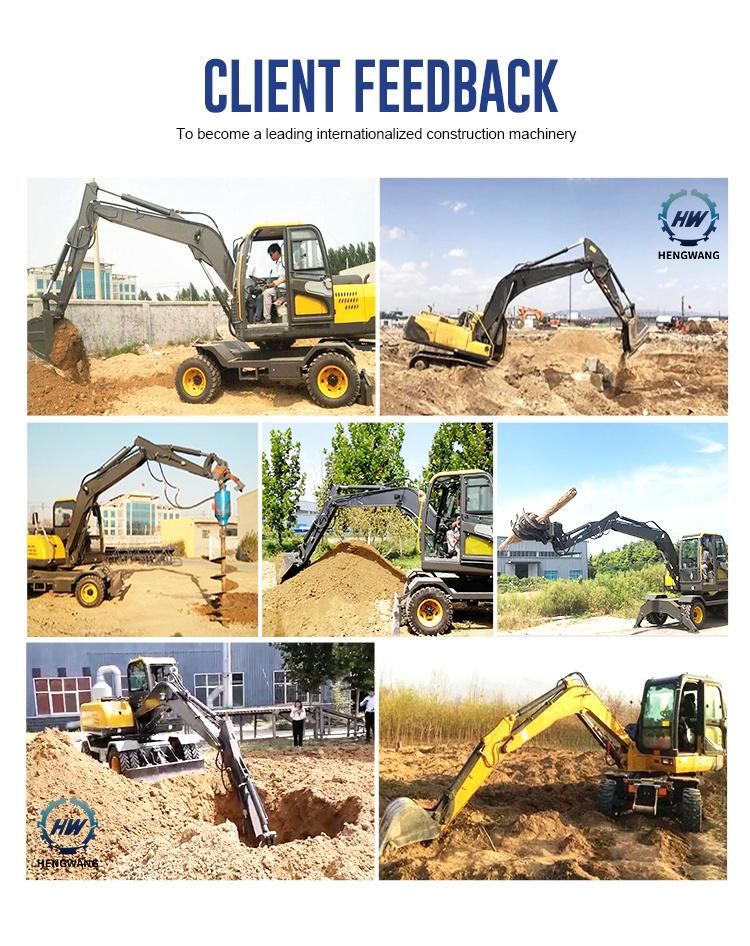 4 Ton Hydraulic Wheel Excavator with CE