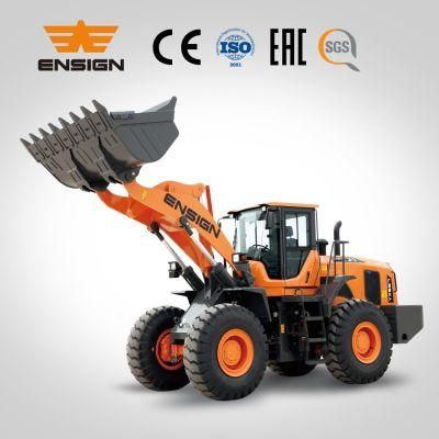 High-End Ensign 5 Ton Wheel Loader Yx657 with Dcec Cummins Engine and Joystick