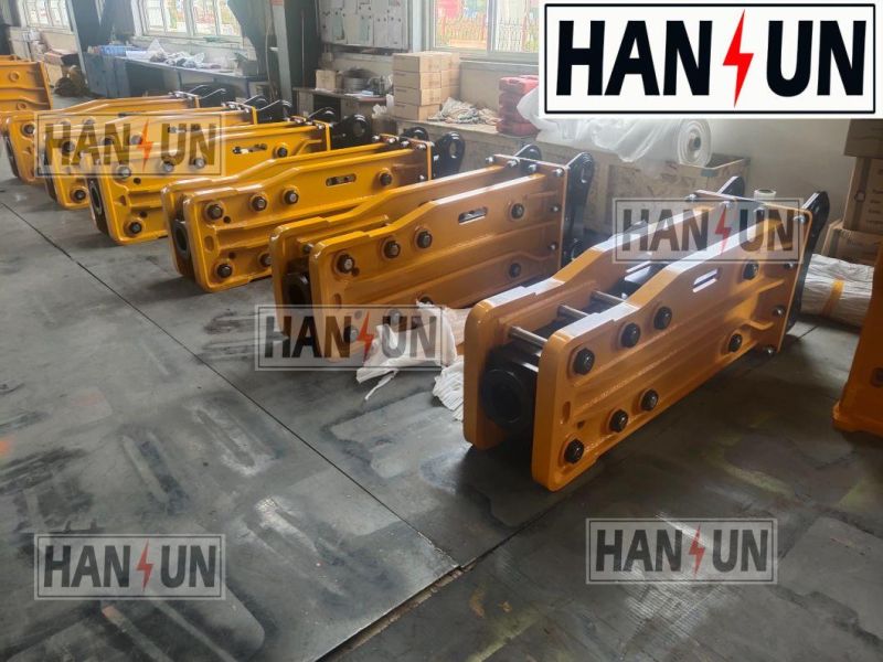 Hansun Hydraulic Rock Breaker Jack Hammer Hb20g Hb30g Sb50 Sb70 Sb81silence Box Type Top Type