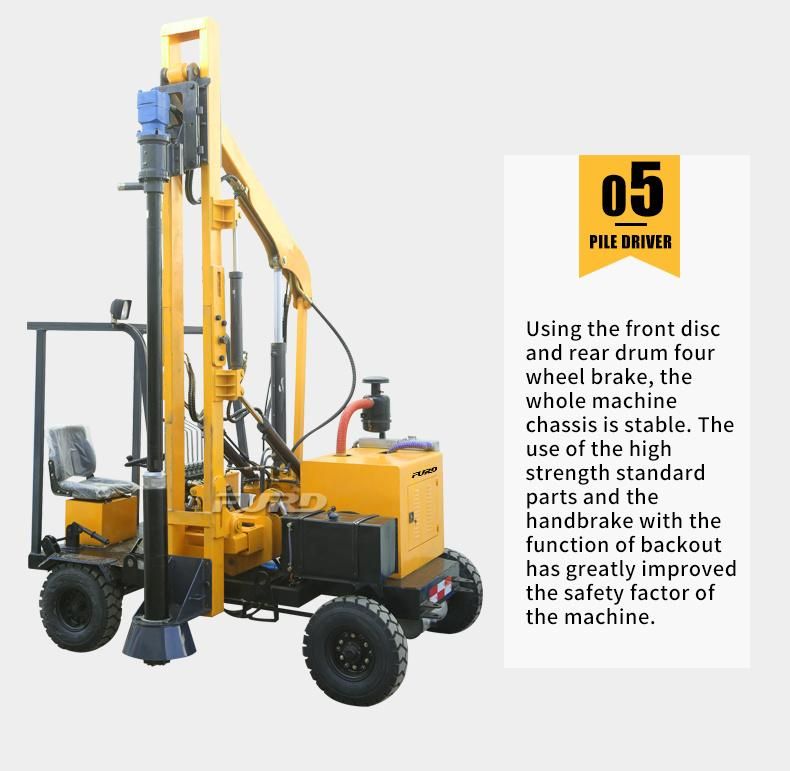 Low Price Hydraulic Pile Driver and Post Hole Digger