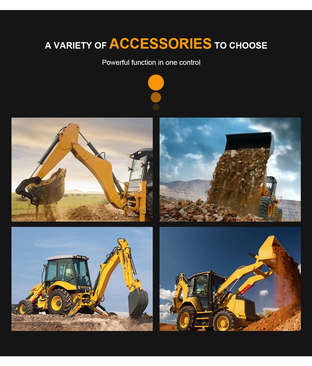Top Brand Vtz30-25 Four-Wheel- Driving 2.5 Ton Compact Wheel Loader Articulated Backhoe End Loader Backhoe for Sale