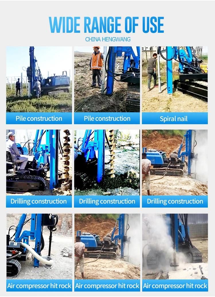 Crawer Multifunctional Solar Pile Driver Hydraulic Hammer Piling Machine