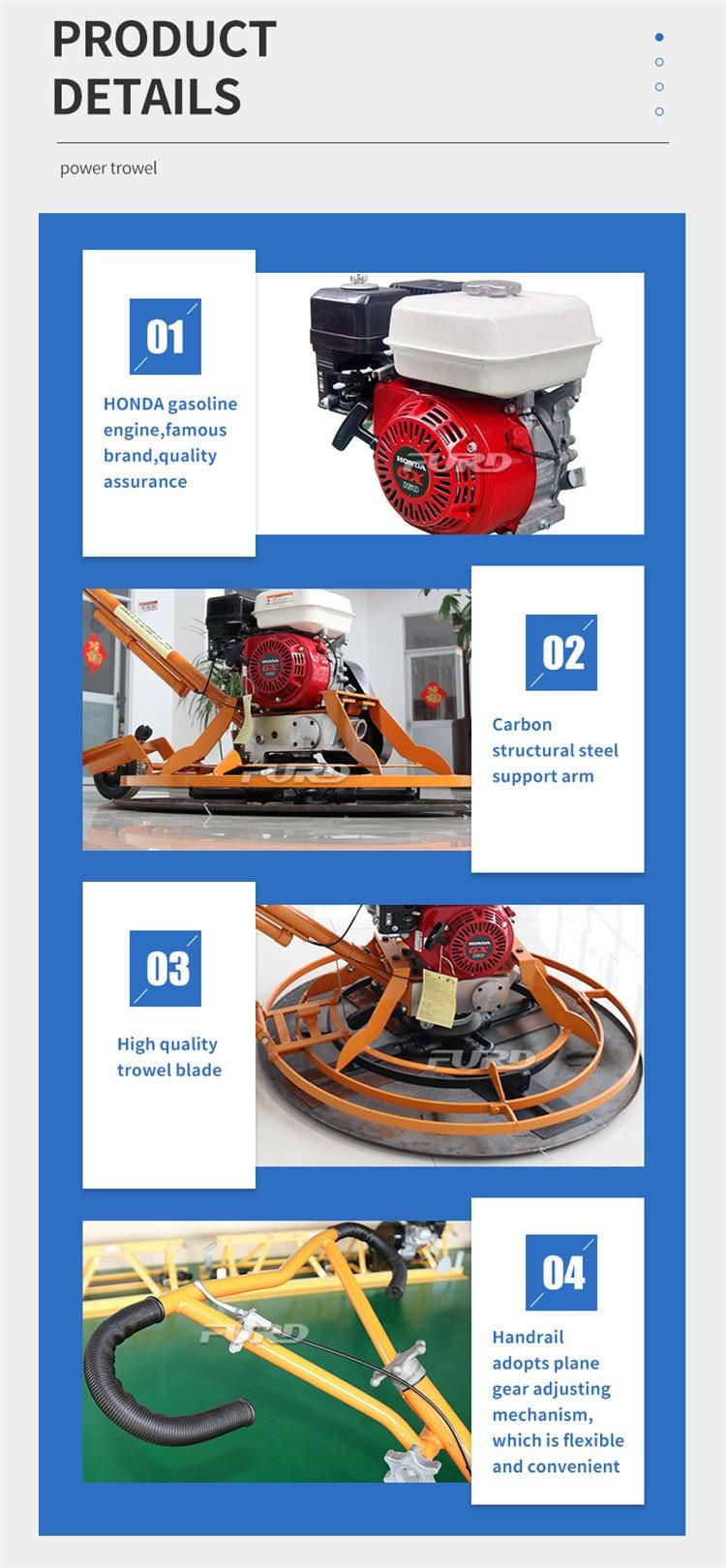 Ride Type Concrete Power Trowel Road Machine for Sale