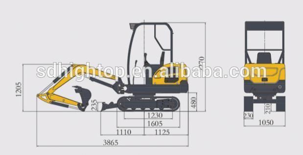 Direct Factory 2ton Hydraulic Crawler Excavator Digger Machine for Construction Home