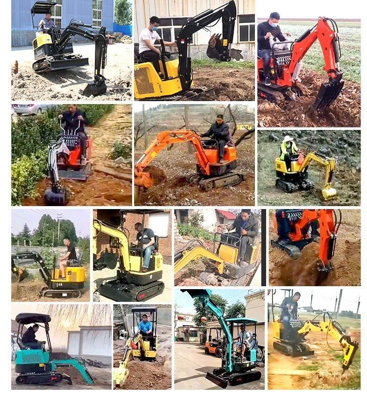 China Supply 1.2 Ton Mini Hydraulic Crawler Excavator with 0.03cbm Bucket