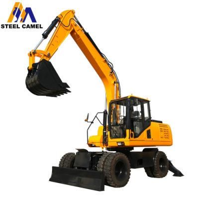 13.5ton Building Construction Machine Hydraulic Digger Wheel Excavator
