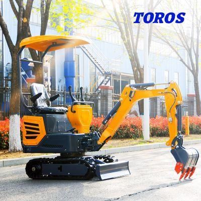 Chinese Manufacture 1.2 Ton Crawler Small Digger Mini Excavator for Sale