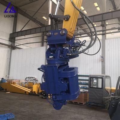 Good Feedback From Customer Sk330 Excavator Vertical Type Vibro Hammer with Vice Arm