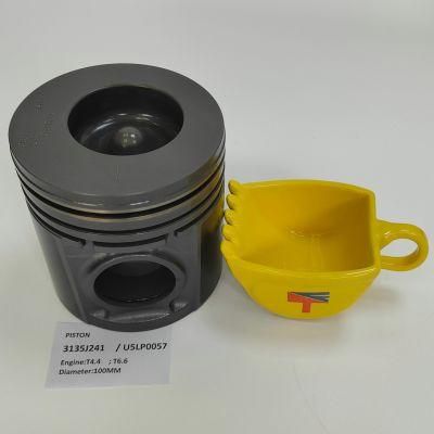 High-Performance Diesel Engine Engineering Machinery Parts Piston 3135j241 U5lp00057 for Engine Parts T4.4 T6.6 Generator Set Diameter 100mm