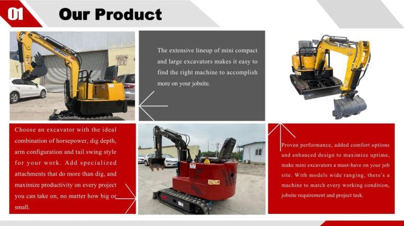 Mini Skid Steer Loader/Engine Hydraulic Crawler Mini Excavator for Agricultural