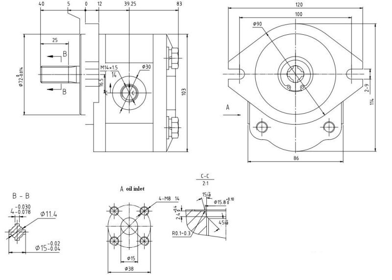 Cbwxy Pump Gear Pump Hydraulic Pump Oil Pump