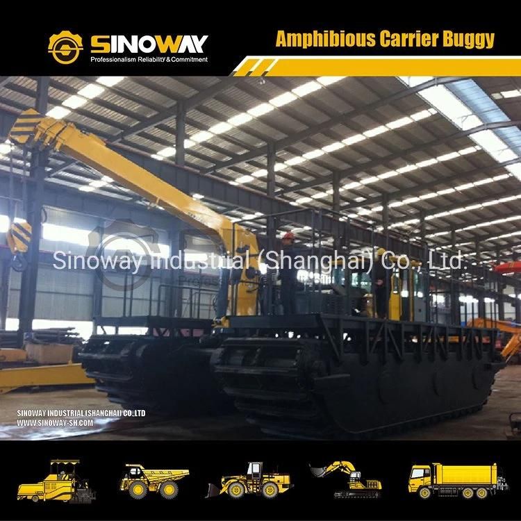 Factory Supply Swamp Buggy Carrier with Loading Crane and Winch