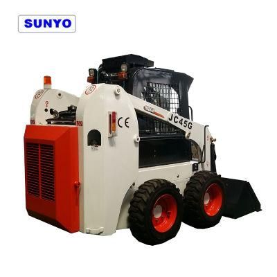 Jc45 Model Skid Steer Loader Is Sunyo Brand as Mini Wheel Loader, Excavators and Backhoe Loader