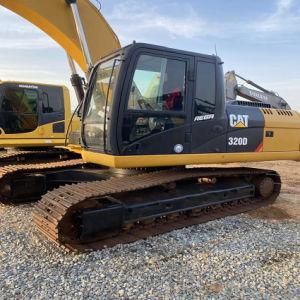 Hydraulic Towable Backhoe Crawler Excavator Caterpillar Used Cat320d with Closed Cabin, Cheap Price