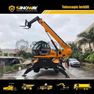 4ton New Rough Terrain Telehandler with Rotation Upperstructure for Sale