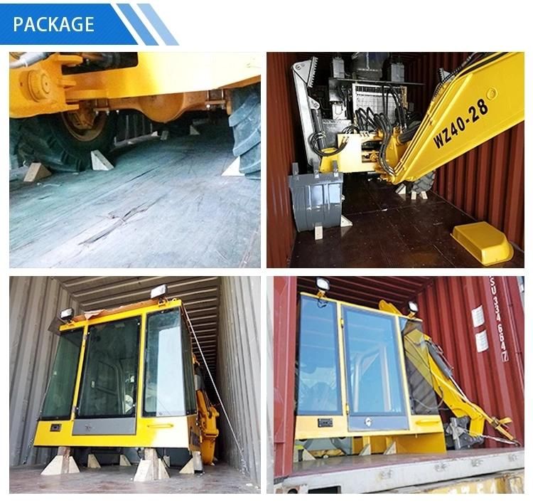 Haiqin Brand (WZ40-28) with Cummins Engine 4.0ton Backhoe Loader