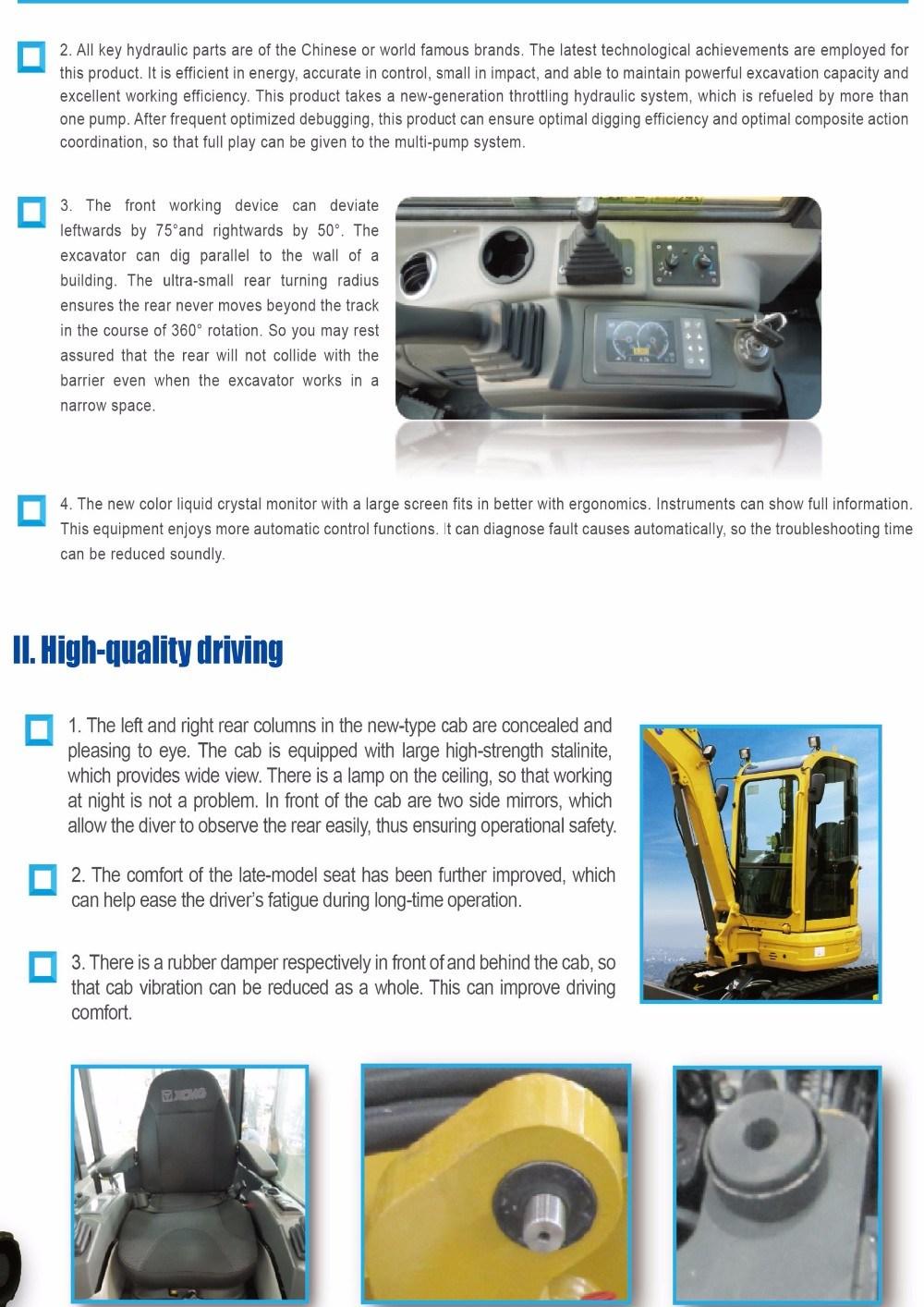 3.5 Ton Mini New Hydraulic Crawler Excavator Machine Prices Xe35u