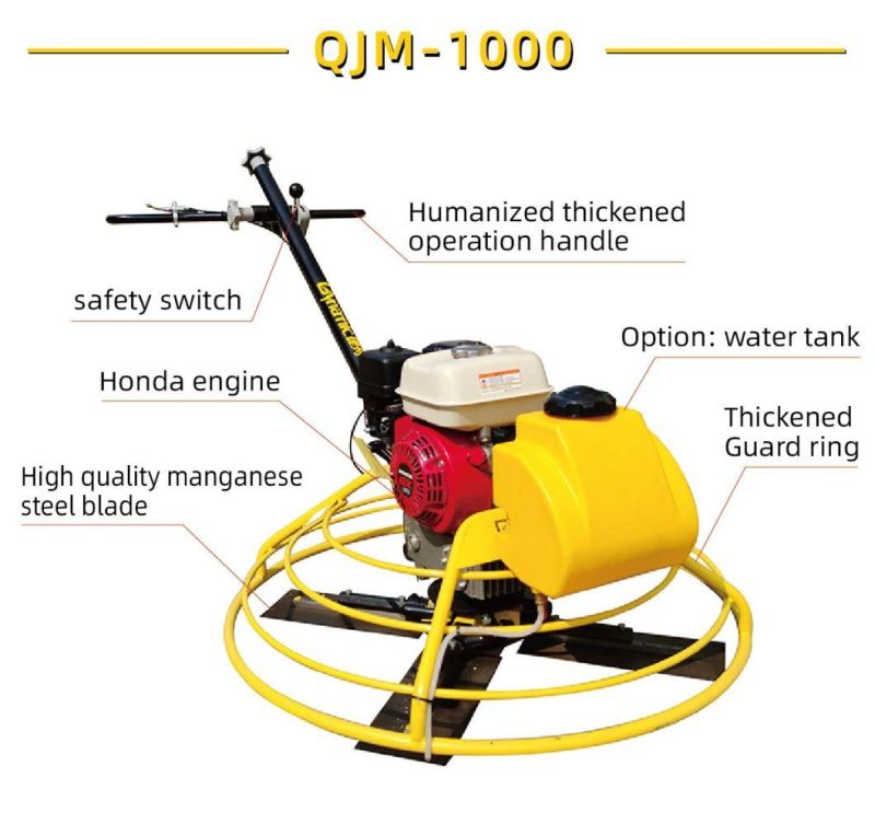 Walk-Behind Gasoline High Efficiency (QJM-1000) Troweling Power Trowel